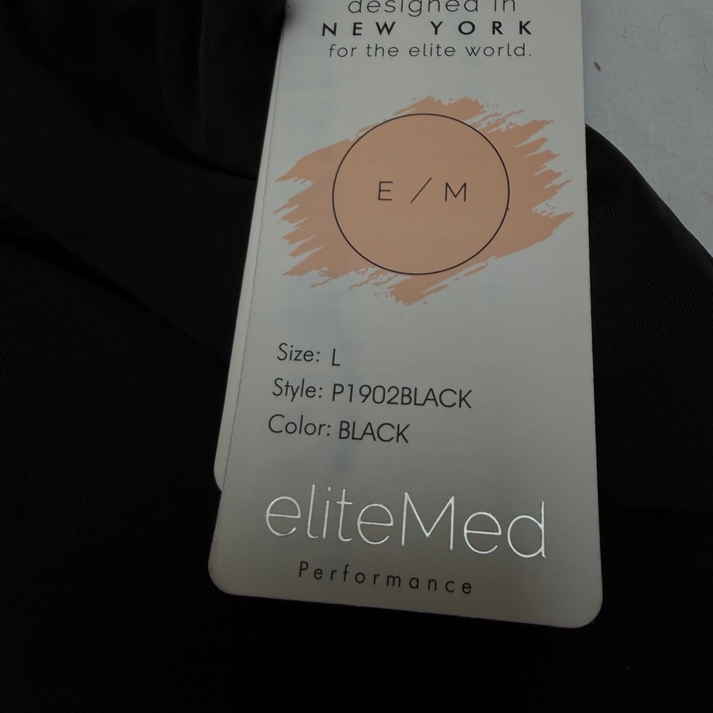 Nice nylons black material jogger style but nice enough to wear otherwise